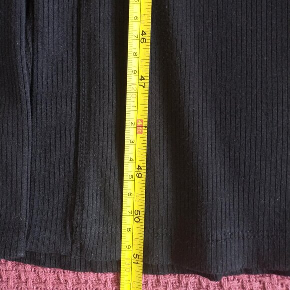 Wilfred Ines Long-Sleeve Ribbed Knit Stretch Midi Dress in Black - Picture 6 of 13